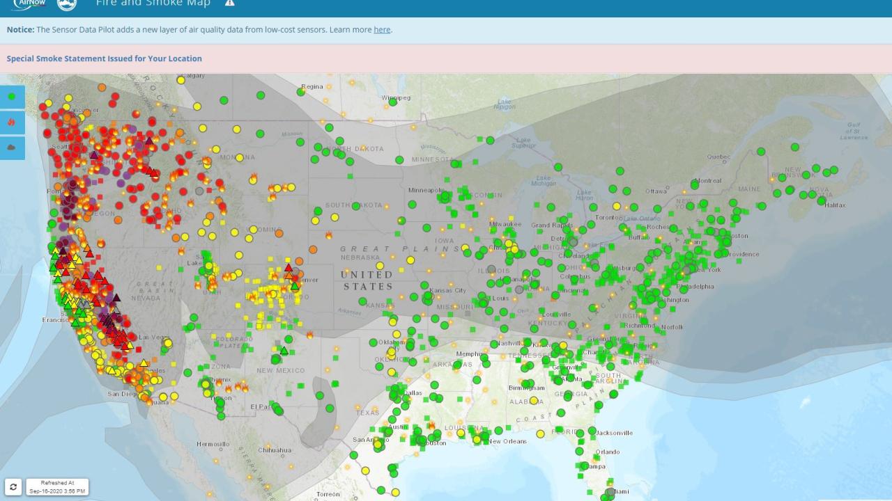 Inexpensive Air Quality Sensors here for our Climate Catastrophe Air